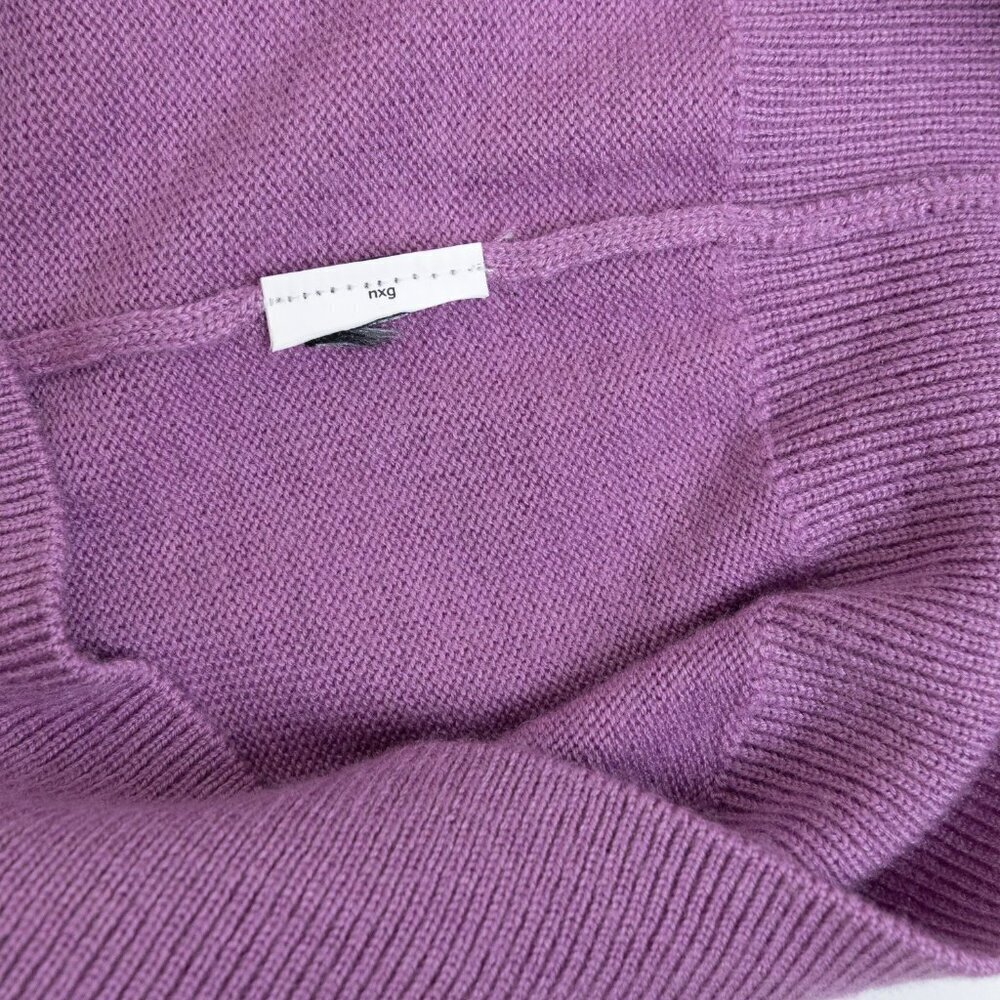 Kate Spade Pearl Crystal Trimmed Collar Sweater Short Sleeve Liliac Purple XS - Picture 11 of 11